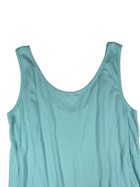 Johnny Was Ribbed Tank Top - Light Blue - 1X - Picture 5 of 8